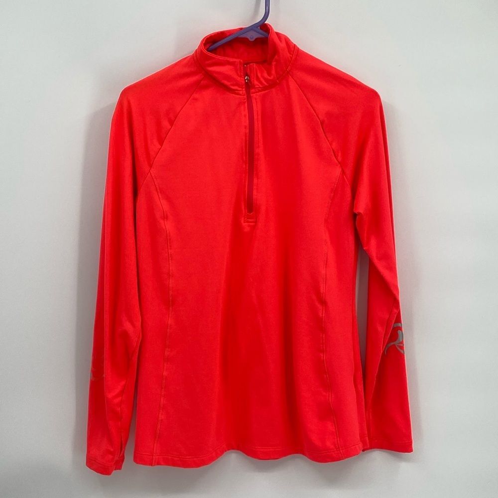 Layer 8 Performance Pink 1/4 Zip Long Sleeve Running Jacket Qwick-Dry Large